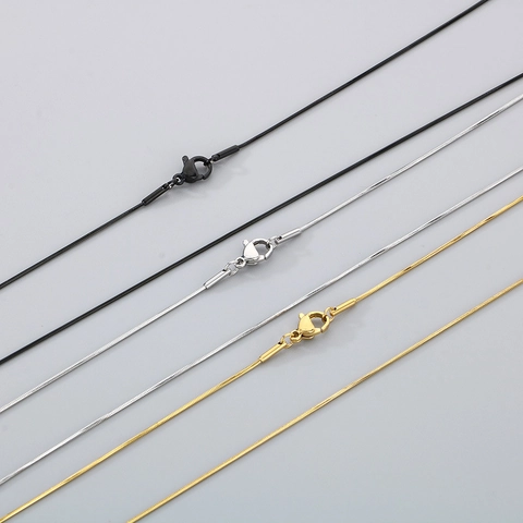 Snake Bone Chain Necklace Stainless Steel 18K Gold Plated No Fade Minimalist Niche Design Hip Hop Jewelry