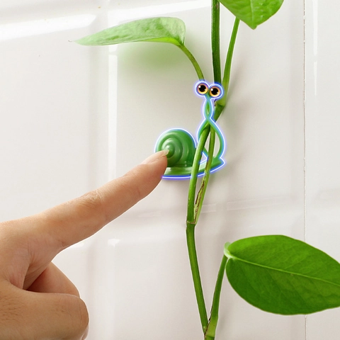 Slakvormige Plantenklimwandbevestiging Clips Zelfklevend Wijnstoksteun Haken Kabelorganizer Kunststof Huishouden