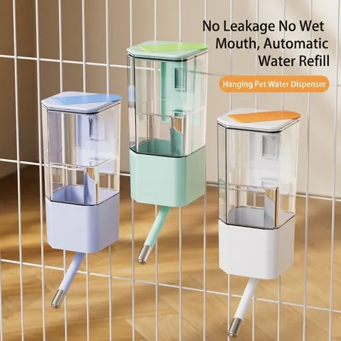 Hangende Huisdier Waterdispenser Voor Kooi Topvulling Lekvrije Automatische Fles Roestvrijstalen Bal Voor Honden Katten