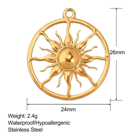 Roestvrijstalen Hangers Zon Maan Ster DIY Sieraden Maken Vintage Tarot Kompas Bedeltjes Voor Ketting Armband Goud