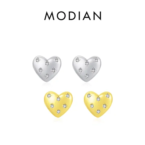 Orecchini A Lobo A Cuore Argento Sterling 925 Zirconia Intarsiata Gioielli Moda Romantica Per Donne Ragazze