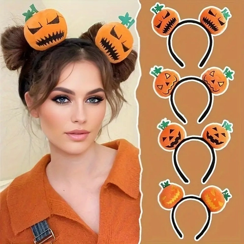 Cerchietto Zucca Halloween Carino Peluche Jack-O-Lantern Per Festa Cosplay Accessori Per Capelli