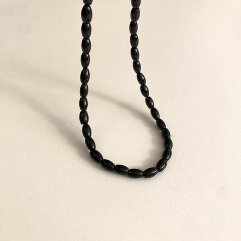 Collana Di Perline Con Argento Sterling 925 Onice Nero Naturale Agata Rossa Künstliche Perle Ovali Gioielli Minimalisti Donna