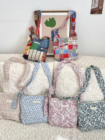 Borsa A Tracolla In Velluto A Coste Floreale Vintage Motivo Etnico Tela Borsa A Spalla Casual Borsa Sottobraccio Tracolla Regolabile