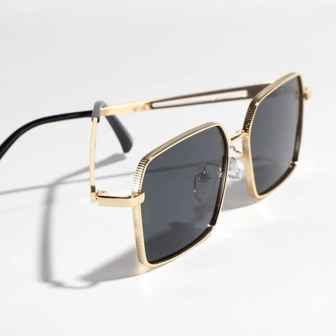 Occhiali Da Sole Quadrati Con Montatura In Metallo Vintage Grande Cornice Moda UV400 Protezione Per Uomini E Donne