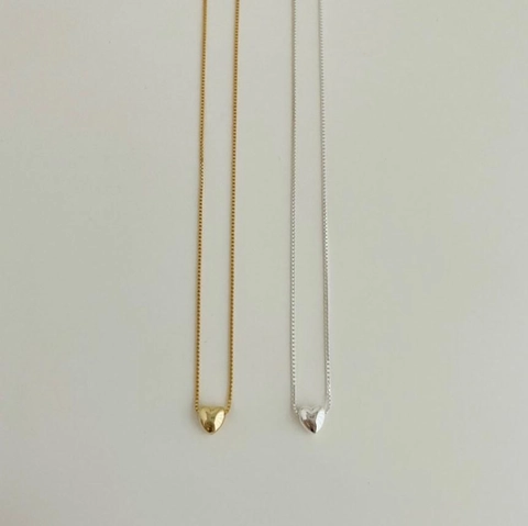 Herz Anhänger Halskette 925 Sterling Silber Minimalistisch Elegant Kleiner Schmuck Für Damen