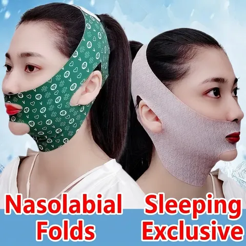 Masque De Levage En V Sangle Amincissante Pour Le Visage Haute Élastique Respirant Réducteur De Double Menton Bande Beauté