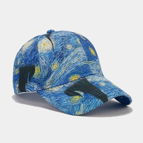Artistic Full Print Baseball Cap Cotton Polyester Adjustable Outdoor Fashion Sun Protection Hat Unisex