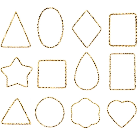 Colgante Geométrico Acero Inoxidable 304 Texturizado Corte Diamante Para Fabricación Joyas DIY Forma Onda Corazón Estrella