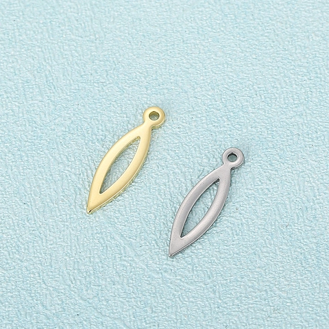 Colgantes De Hoja Hueca De Acero Inoxidable Dijes Geométricos Minimalistas Para Accesorios De Creación De Joyas DIY