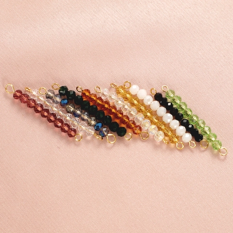 Edelstahl Kristallperlen Schmuck Verbinder Bar Link Für DIY Armband Halskette Herstellung Geburtsstein Stil Poliertes Zubehör