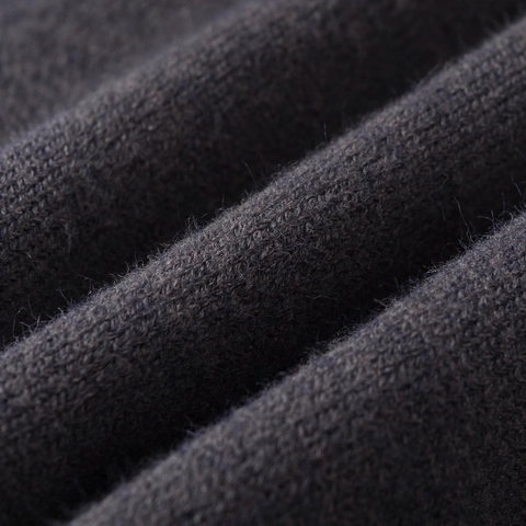 Women Turtleneck Knit Top Puff Short Sleeve Solid Color Elegant Pullover Sweater Grey Slim Fit Ribbed Hem