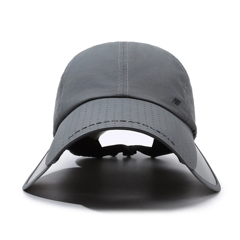 Ausziehbarer Krempe Sonnenschutz Baseballkappe Atmungsaktiv Schnelltrocknend Polyester Outdoor Sport Angelhut Damen Und Herren