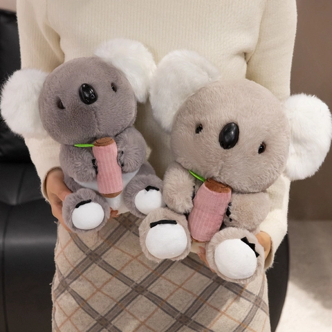 Simpatico Peluche Di Koala Animale Di Peluche Morbido Tessuto A Pelo Lungo Comodo Accessorio Da Tenere Regalo Di Compleanno Bambini