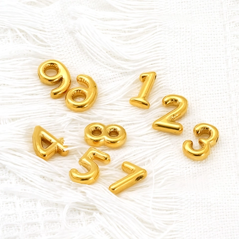 Minimalistischer Arabische Zahlen Anhänger Halskette 18K Vergoldet 304 Edelstahl Schmuck Für Herren Damen