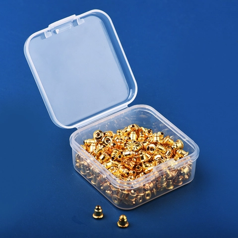 DIY Ohrring Verschluss Kit Transparent Kunststoff Silikon Bullet Schmetterling Ohrringmutter Ersatz Für Schmuckherstellung Mit Box