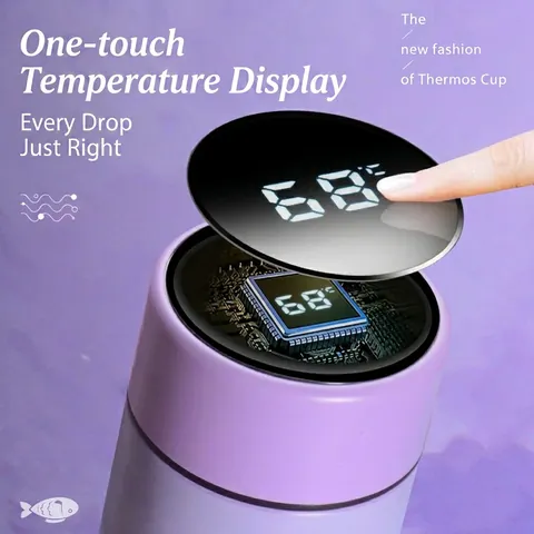 Smart LED Temperature Display Vacuum Flask 304 Stainless Steel Insulated Water Bottle With Tea Filter Business Portable