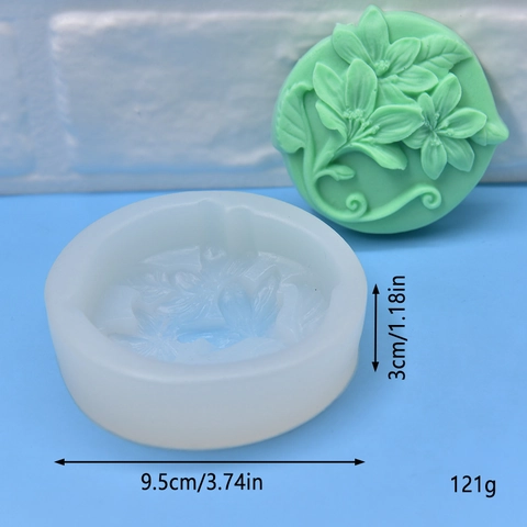 Lilie Blumen Silikonform DIY Handgemachte Seife Kerze 3D Floral Geprägt Kuchen Fondant Backwerkzeug