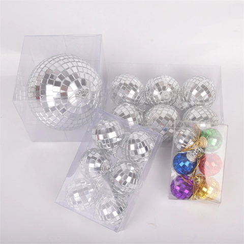 Palle Da Discoteca Specchio Riflettente Argento Ornamenti Appesi Per Festa Matrimonio Palco Decorazione Per Torte