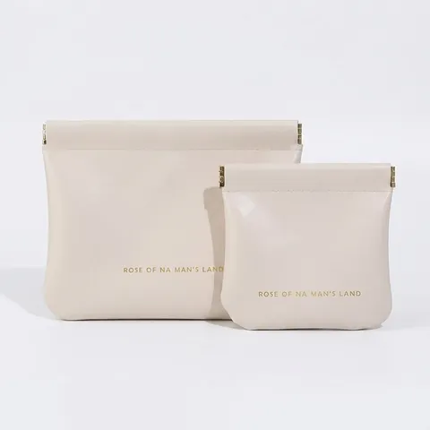 Mini Bolsa De Almacenamiento Portátil De Cuero PU Bolsa De Presión Con Cierre Automático Para Cables De Datos Labial Joyas