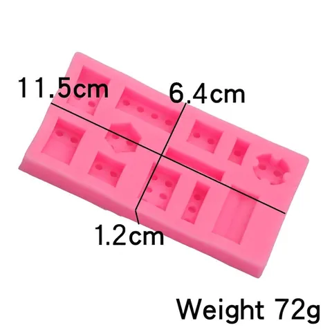 Siliconen Vorm In De Vorm Van Bouwstenen Voor Taartdecoratie Fondant Chocolade Snoep Ijsblokjes DIY Bakken Multi Holte