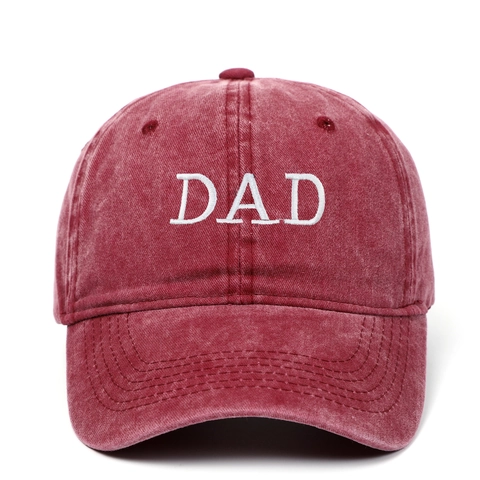 Casquette De Baseball Brodée DAD Coton Lavé Rétro Ajustable Dad Hat Hommes Femmes Extérieur Protection Solaire Sportif