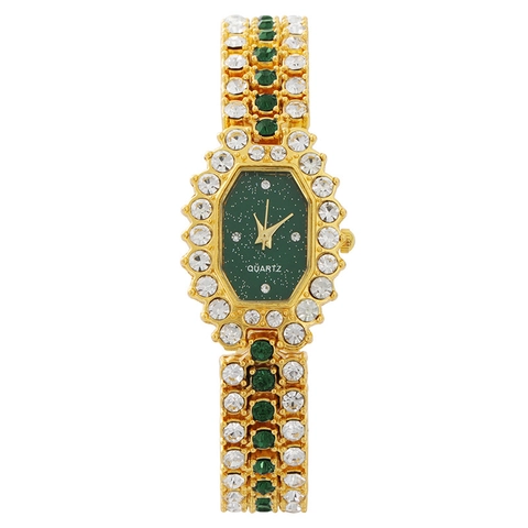 Luxury Women Quartz Watch Rhinestone Inlaid Metal Bracelet Wristwatch Fashion Square Dial Elegant Shiny Jewelry Clock