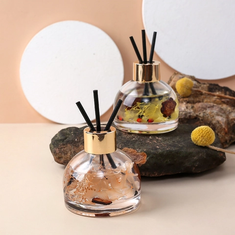 Reed Diffuser With Eternal Flowers Glass Bottle Essential Oil Air Freshener For Car Home Office Fragrance Odor Remover