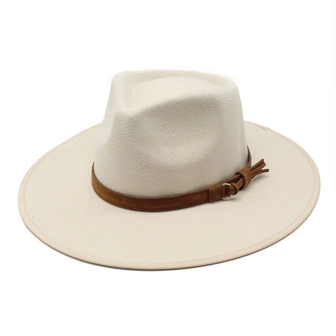Klassieke Fedora Hoed Met Brede Rand Katoen Polyester Vilt Vintage Britse Stijl Jazz Pet Voor Dames Heren