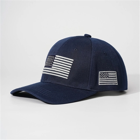 Cotton American Flag Embroidered Baseball Cap For Men And Women Adjustable Outdoor Sun Protection Casual Sporty Trucker Hat
