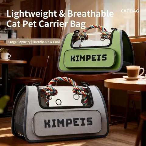 Breathable Pet Carrier Bag Transparent Window Foldable Oxford Cloth For Cats Small Dogs Travel Outdoor Portable Large