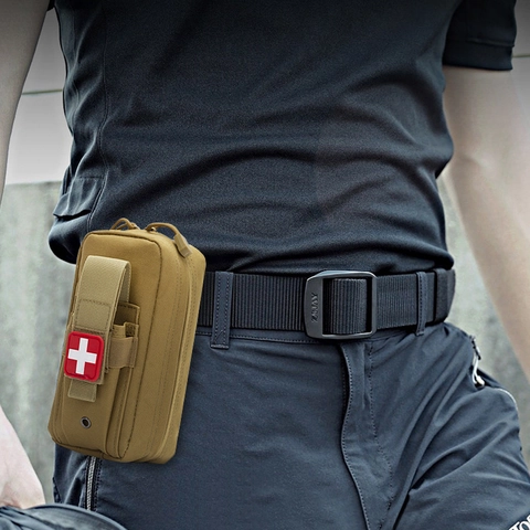 Tactical First Aid Pouch Nylon MOLLE Medical Bag Outdoor Portable Emergency Waist Storage For Camping Hiking
