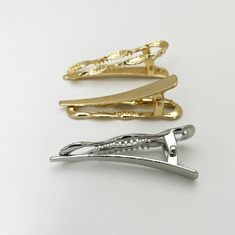 Geometrische Hohle Wellen Metall Haarklammern Legierung Entenschnabel Seitenklammern Für Frauen Elegantes Styling Zubehör
