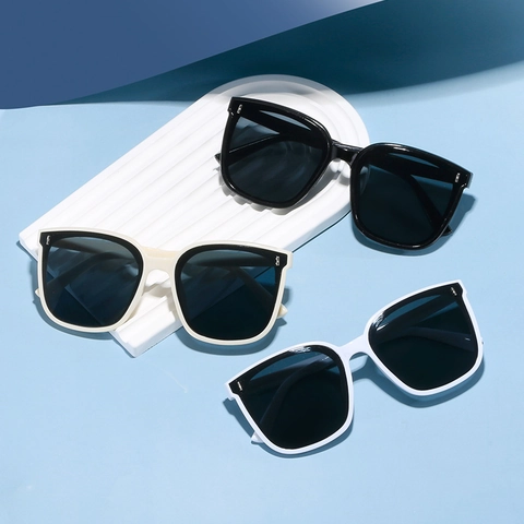 Gafas De Sol Cuadradas Grandes Marco Plástico Lentes Resina Protección UV Conducir Viaje Aire Libre Estilo Ins Unisex