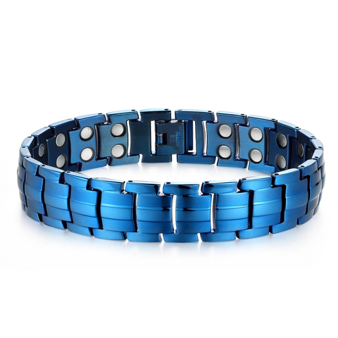 Bracciale Per Magnetoterapia Da Uomo Acciaio Inossidabile Rame Ioni Negativi Salute Energia Catena Gioielli Bio