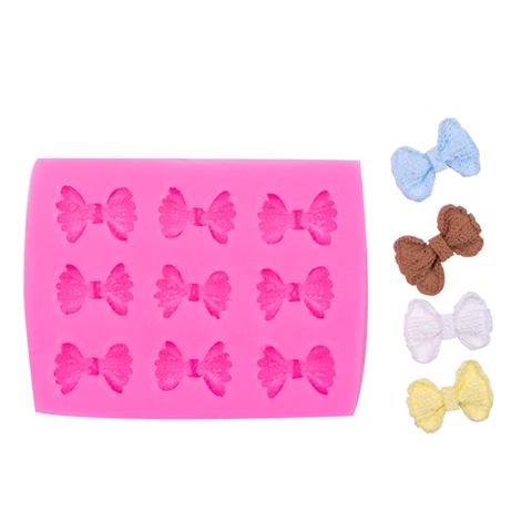 Silicone Bowknot Shape Mold For Cake Decoration Fondant DIY Baking Birthday Party Chocolate Soap Crafting