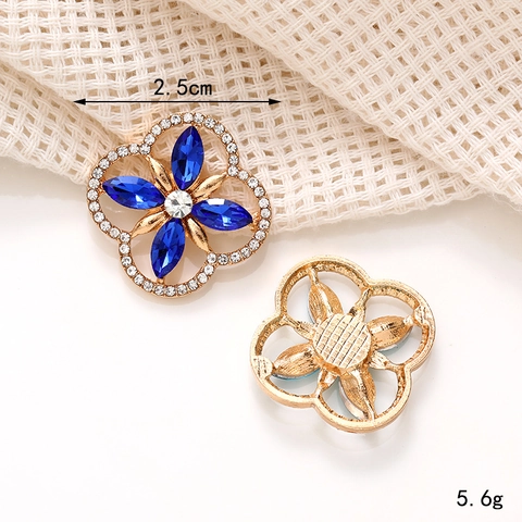 Four Leaf Clover Marquise Crystal Charms Alloy Rhinestone DIY Jewelry Making Sparkling Flower Decorative Pendants