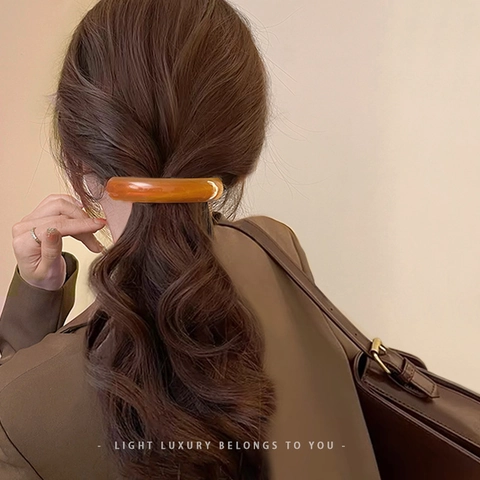 Elegante Fermaglio Per Capelli In Acetato Motivo Tartarugato Marmo Molletta A Molla Accessorio Per Capelli Minimalista Donna