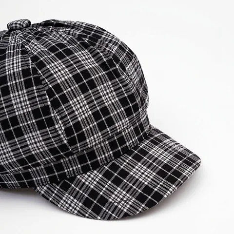Cappello Newsboy A Quadri Da Donna In Cotone Stile Britannico Vintage Cappello Ottagonale Regolabile Berretto Casual
