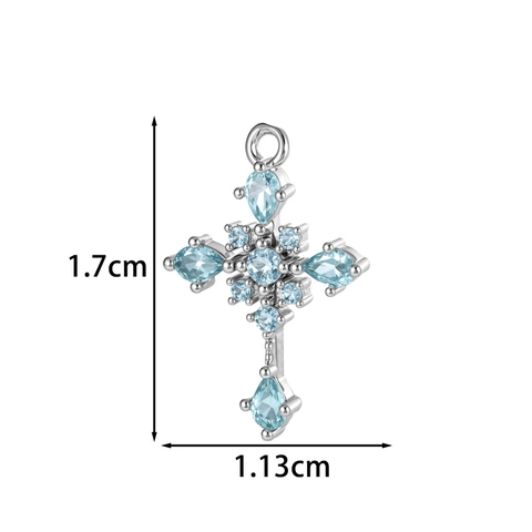 Cross Ear Cartilage Stud Earring Copper And Cubic Zirconia Dainty Piercing Jewelry For Women Trendy Luxury Style