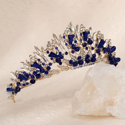Barock Vintage Braut Tiara Krone Luxus Legierung Strass Kristall Hochzeit Geburtstag Party Prinzessin Haarschmuck Damen