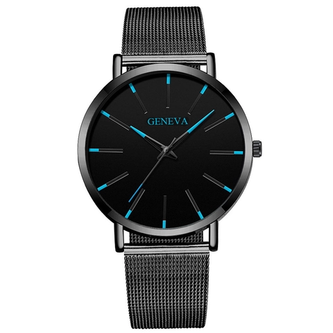 Minimalistische Analoge Quarzuhr Mesh Armband Rundes Zifferblatt Business Casual Elegante Armbanduhr Für Männer Und Frauen Mode