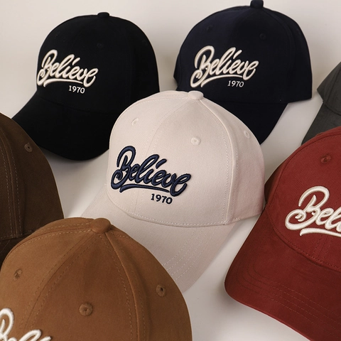 Cappellino Da Baseball In Cotone Ricamo Lettere Believe 1970 Regolabile Strutturato Retro Cappello Da Sole Casual Donna Uomo