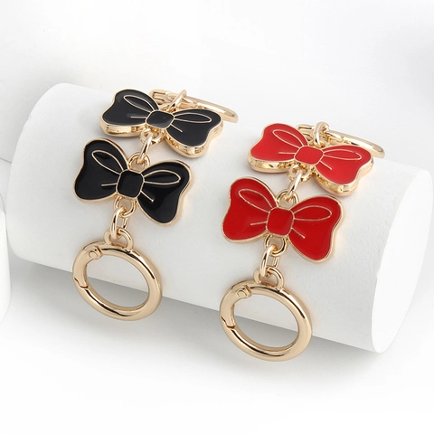 Bowknot Bag Strap Extender Chain Metal Enamel Shoulder Bag Modification Accessories Trendy Decorative Clasp