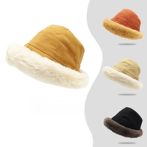 Winter Fischerhut Kunstpelz Besatz Baumwollköper Fleece Gefüttert Warm Winddicht Ethno Stil Retro Mongolische Kappe