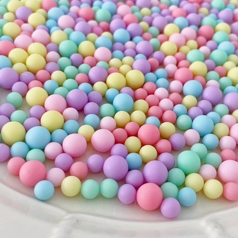 Matte Kralen Zonder Gat Gemengde Macaron Kleuren Kunststof Hars Voor DIY Sieraden Ambachten Telefoonhoesje Decoratie
