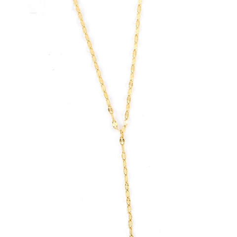 Collar de Lariat Minimalista de Acero Inoxidable 316L en Forma de Y Con Colgante de Barra Vertical Larga Joyería Para Mujer
