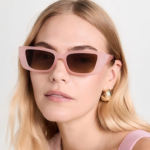 Occhiali Da Sole Rettangolari Retro Montatura Policarbonato Protezione UV400 Moda Colore Jelly Donne Streetwear Esterno