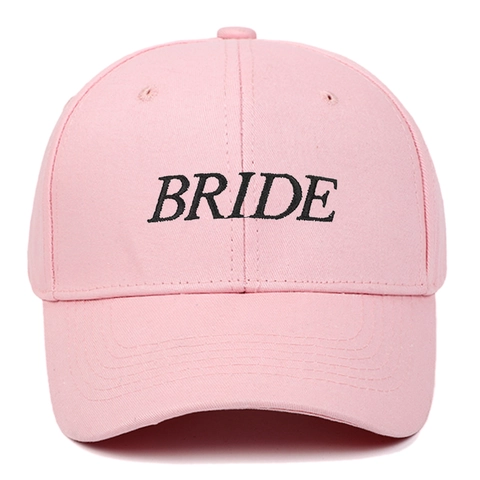 Casquette De Baseball En Coton À Broderie Bride Protection Solaire Respirante Ajustable Pour Mariage Enterrement De Vie De Jeune Fille