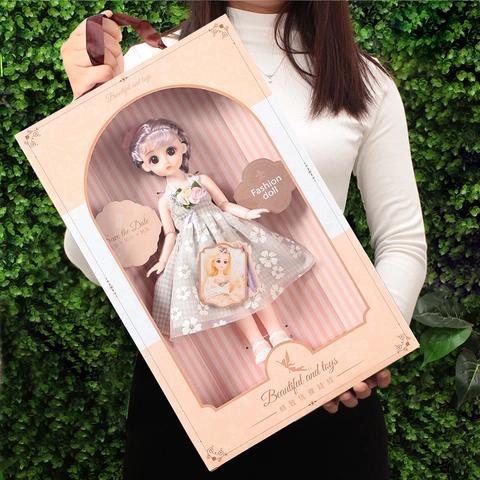 Mode Puppe Kollektion Mit Beweglichen Gelenken 3D Augen Ankleide Prinzessin Outfits Zubehör Für Mädchen Kinder
